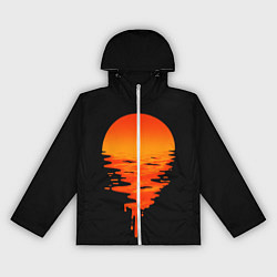 Ветровка с капюшоном женская Отражение Солнца, цвет: 3D-белый