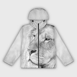 Ветровка с капюшоном женская Мудрый лев, цвет: 3D-черный