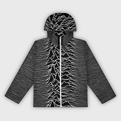 Ветровка с капюшоном женская Joy Division: Unknown Pleasures, цвет: 3D-белый