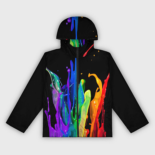 Женская ветровка Всплеск красок / 3D-Черный – фото 1