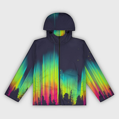 Женская ветровка Северное сияние / 3D-Черный – фото 1