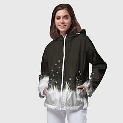 Ветровка с капюшоном женская Ночная полянка, цвет: 3D-белый — фото 2