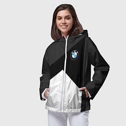 Ветровка с капюшоном женская BMW 2018 SportWear 3, цвет: 3D-белый — фото 2