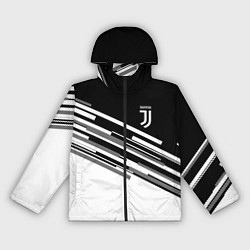 Ветровка с капюшоном женская FC Juventus: B&W Line, цвет: 3D-черный