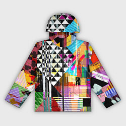 Ветровка с капюшоном женская RGB Geometry, цвет: 3D-черный