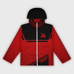 Ветровка с капюшоном женская USSR: Black Sport, цвет: 3D-белый