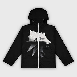 Ветровка с капюшоном женская Волк Ведьмака, цвет: 3D-белый