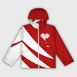 Ветровка с капюшоном женская Игра в сердца, цвет: 3D-белый