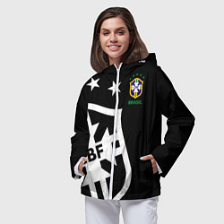 Ветровка с капюшоном женская Brazil Team: Exclusive, цвет: 3D-белый — фото 2