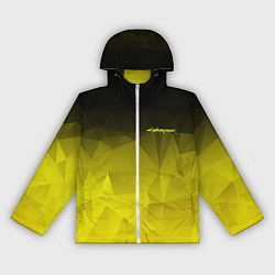Ветровка с капюшоном женская Cyberpunk 2077: Yellow Poly, цвет: 3D-белый