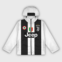 Ветровка с капюшоном женская FC Juventus 18-19, цвет: 3D-черный
