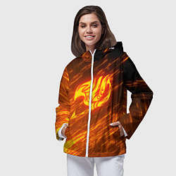 Ветровка с капюшоном женская NATSU DRAGNEEL, цвет: 3D-белый — фото 2