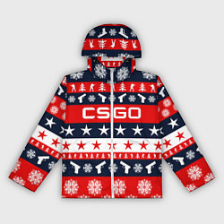 Ветровка с капюшоном женская CS:GO New Year, цвет: 3D-белый