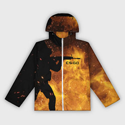 Ветровка с капюшоном женская CS:GO Dark Fire, цвет: 3D-белый