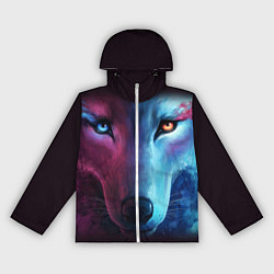 Ветровка с капюшоном женская Волчий взгляд, цвет: 3D-белый