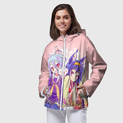 Ветровка с капюшоном женская No Game No Life, цвет: 3D-белый — фото 2