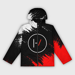 Ветровка с капюшоном женская 21 Pilots: Black & Red, цвет: 3D-черный