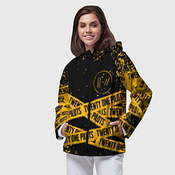 Ветровка с капюшоном женская 21 Pilots: Black Levitate, цвет: 3D-черный — фото 2