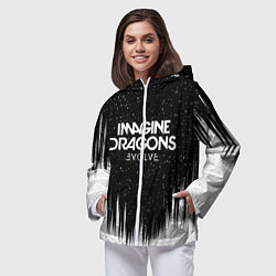 Ветровка с капюшоном женская IMAGINE DRAGONS, цвет: 3D-белый — фото 2
