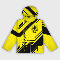 Ветровка с капюшоном женская Cyberpunk 2077: Yellow Samurai, цвет: 3D-белый