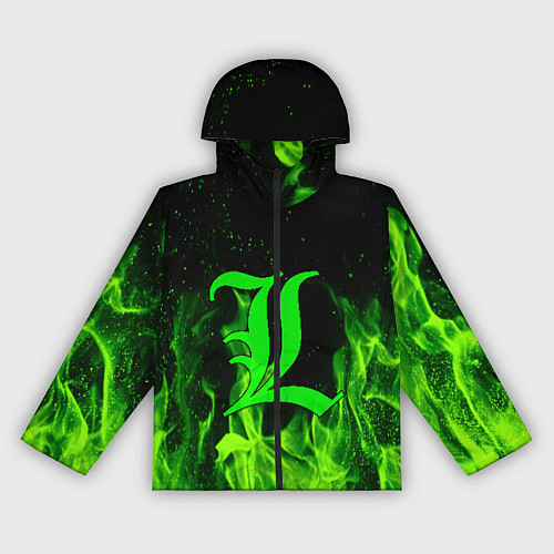 Женская ветровка L letter flame / 3D-Черный – фото 1