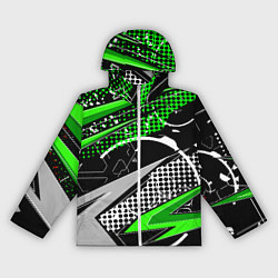 Ветровка с капюшоном женская Black and green corners, цвет: 3D-белый