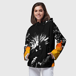 Ветровка с капюшоном женская Король и Шут Анархия спина, цвет: 3D-черный — фото 2