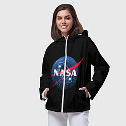 Ветровка с капюшоном женская NASA Black Hole, цвет: 3D-белый — фото 2