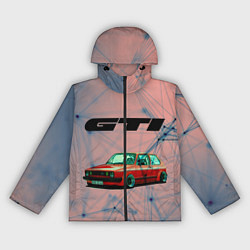 Ветровка с капюшоном женская Volkswagen, цвет: 3D-черный