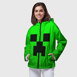 Ветровка с капюшоном женская MINECRAFT, цвет: 3D-черный — фото 2