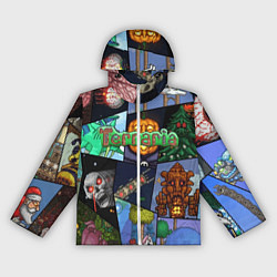 Ветровка с капюшоном женская Terraria, цвет: 3D-белый