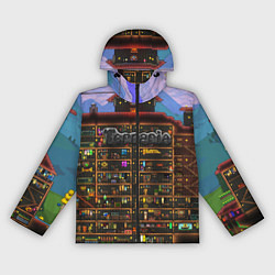 Ветровка с капюшоном женская TERRARIA, цвет: 3D-черный