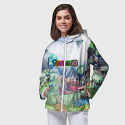 Ветровка с капюшоном женская TERRARIA, цвет: 3D-белый — фото 2