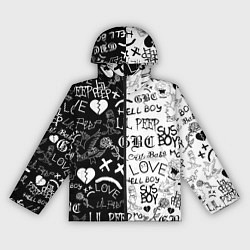 Ветровка с капюшоном женская LIL PEEP LOGOBOMBING, цвет: 3D-черный