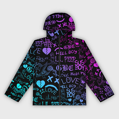 Женская ветровка LIL PEEP LOGOBOMBING / 3D-Черный – фото 1