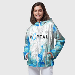 Ветровка с капюшоном женская PORTAL, цвет: 3D-белый — фото 2