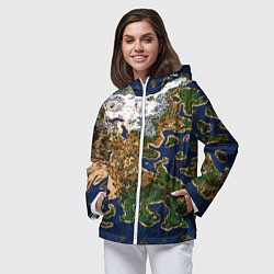 Ветровка с капюшоном женская HEROES 3 КАРТА, цвет: 3D-белый — фото 2