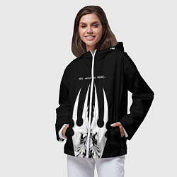 Ветровка с капюшоном женская Hollow Knight, цвет: 3D-белый — фото 2