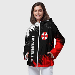 Ветровка с капюшоном женская UMBRELLA CORP, цвет: 3D-белый — фото 2