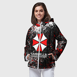 Ветровка с капюшоном женская UMBRELLA CORP, цвет: 3D-белый — фото 2