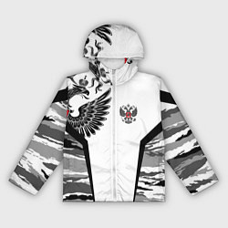 Ветровка с капюшоном женская Камуфляж Россия, цвет: 3D-белый