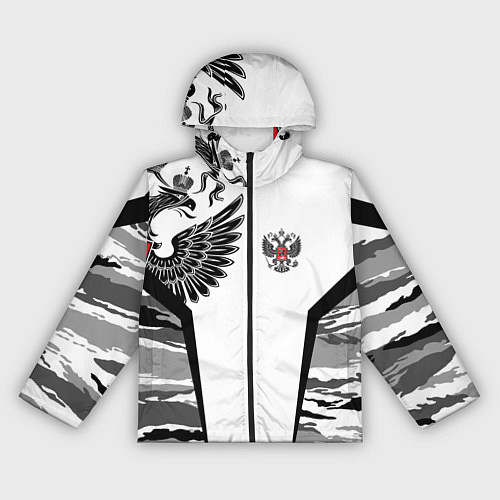 Женская ветровка Камуфляж Россия / 3D-Черный – фото 1