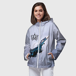 Ветровка с капюшоном женская ВВС России, цвет: 3D-белый — фото 2