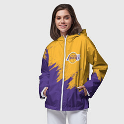 Ветровка с капюшоном женская LA LAKERS, цвет: 3D-белый — фото 2
