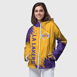 Ветровка с капюшоном женская LA LAKERS, цвет: 3D-белый — фото 2