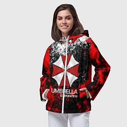 Ветровка с капюшоном женская UMBRELLA CORP, цвет: 3D-белый — фото 2