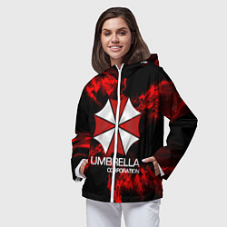 Ветровка с капюшоном женская UMBRELLA CORP, цвет: 3D-белый — фото 2