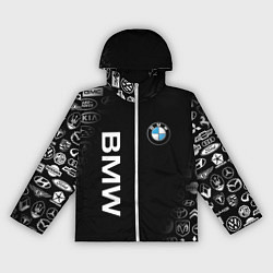 Ветровка с капюшоном женская BMW, цвет: 3D-белый