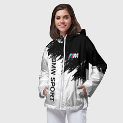 Ветровка с капюшоном женская BMW, цвет: 3D-белый — фото 2