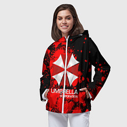 Ветровка с капюшоном женская UMBRELLA CORP, цвет: 3D-белый — фото 2